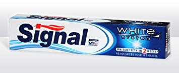 Signal White System Toothpaste Whiter Teeth Reinforces Tooth Enamel Oral 75ml