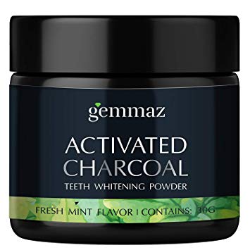Gemmaz Charcoal Teeth Whitening Powder, Coconut Activated Charcoal Teeth Whitening, Enamel Safe...