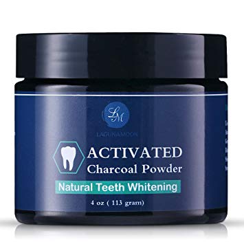Lagunamoon Teeth Whitening Activated Charcoal Powder，Natural Teeth Whitening 4 oz Tooth &...