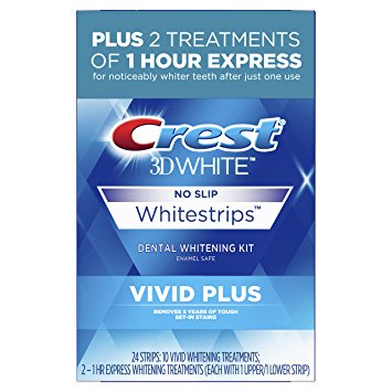Crest 3D White Whitestrips Vivid Plus 12 Treatments – 10 Treatments Vivid Whitestrips + 2 Treatments 1 Hour...